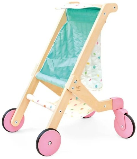 b_1.jpg עגלת טיולון מעץ לבובה - HAPE – תמונה 1